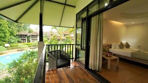 Kamar Double Deluks, balkon, pemandangan kebun | Halaman properti