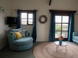 TV, fireplace - Rose Cottage - UKC4693 (Woodford, near Bude)