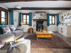 TV, fireplace - Jasmine Cottage - UKC4694 (Woodford, near Bude)