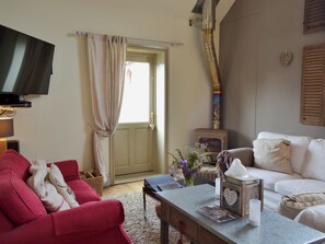 TV, fireplace - 2 bedroom accommodation in Wrenbury, near Nantwich (Wrenbury, near Nantwich)