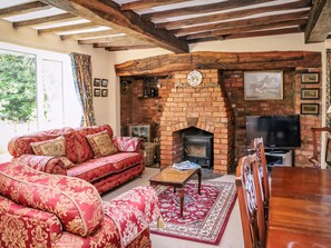 TV, fireplace - 2 bedroom accommodation in Bickley, near Malpas (Bickley, near Malpas)