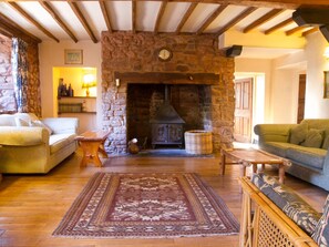 TV, fireplace - 6 bedroom accommodation in Timberscombe, near Minehead (Timberscombe, near Minehead)