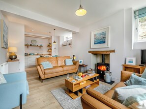 TV, fireplace - 2 bedroom accommodation in Kingswear, near Dartmouth (Kingswear, near Dartmouth)