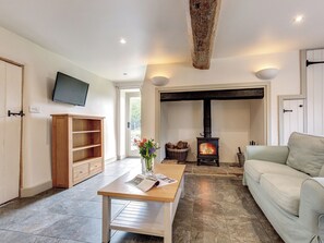 Fernseher, Kamin