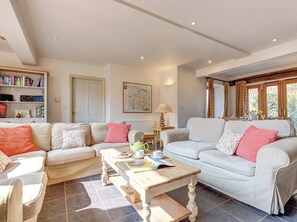 TV, fireplace - Upmarket holiday home for a large group in the lovely North Norfolk area. (West Beckam, near Blakeney)