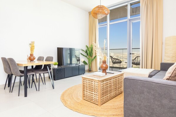 Apartment, Balcony | Living area - Bloomfields 1br Elegant Escape Pulse (Dubai)