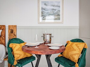 Dining - ’Boutique hotel style’ pod with private terrace and views. (Windermere)