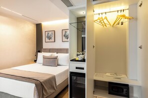 Phòng đôi Deluxe, quang cảnh thành phố | Két bảo mật tại phòng, bàn, phòng cách âm 