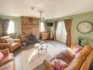TV, fireplace - You are sure to love the hot tub and four poster beds. (Leven, near Beverley)