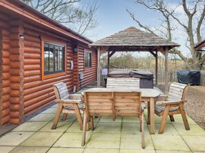 Outdoor dining - Tyne Log Cabin - UK3480 (Felton, near Morpeth)