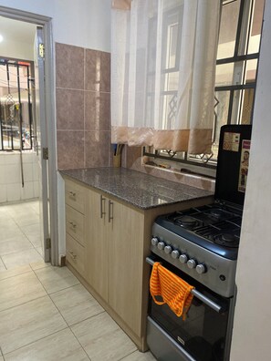Private kitchen - Wonderful 1-bedroom apartment with AC in vibrant Ongata Rongai (Ongata Rongai)