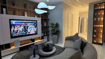 Economy appartement, balkon, uitzicht op stad | Interieur