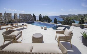 Pool - Villa Marenthe | 3 BDR | Sea Views | Pool | Syros (Syros)