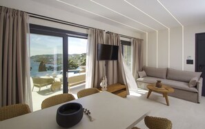 Living area - Villa Marenthe | 3 BDR | Sea Views | Pool | Syros (Syros)