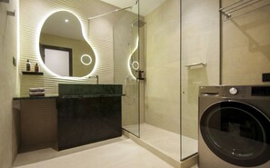Shower, towels, soap, shampoo - Villa Marenthe | 3 BDR | Sea Views | Pool | Syros (Syros)