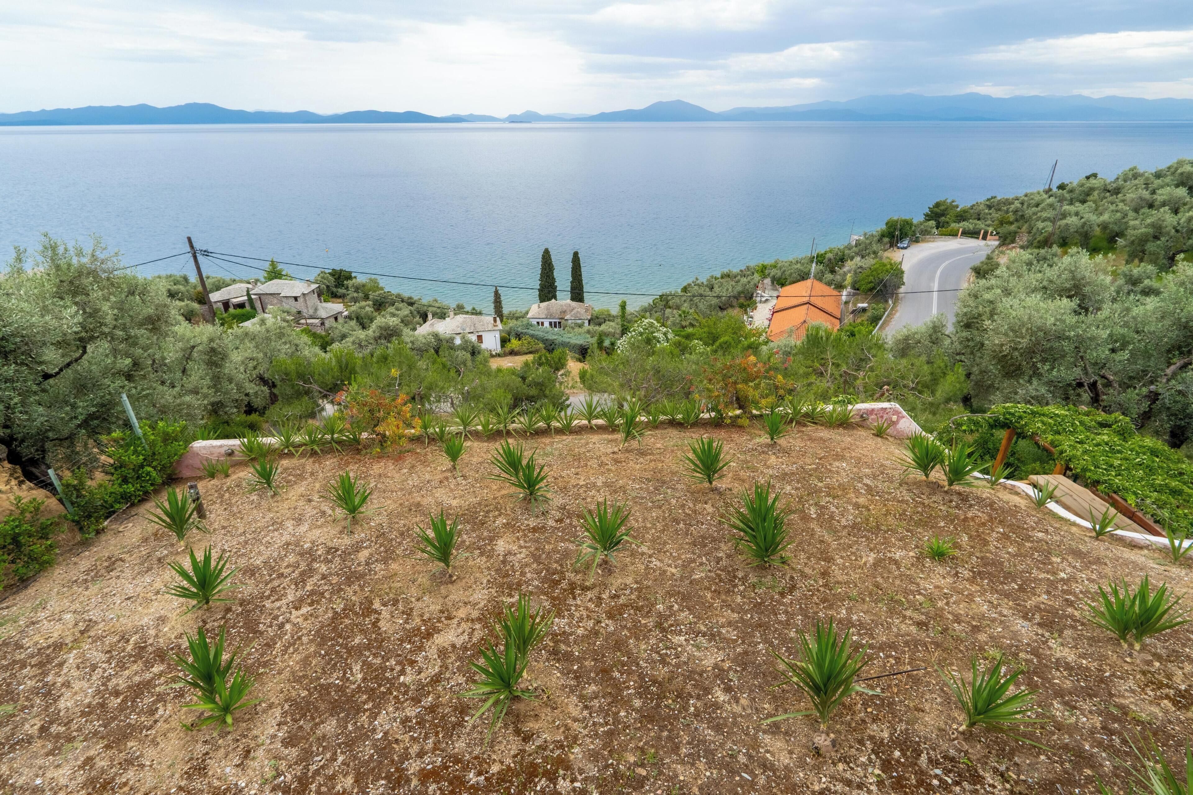 Huis, uitzicht op zee | Terras