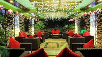 Outdoor banquet area