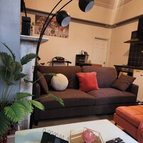 Apartment, 1 Bedroom, Fireplace | Living area