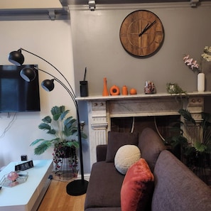 Apartment, 1 Bedroom, Fireplace | Living area - Glams Victoria Apartment (Wolverhampton)