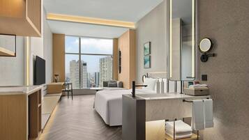 Chambre Standard, 1 très grand lit, vue ville