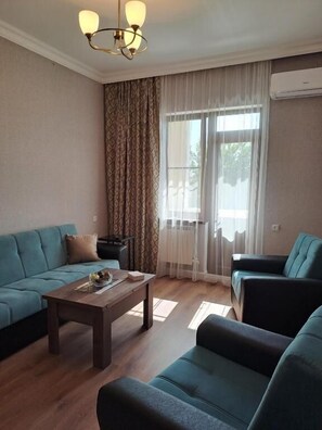 Apartment, Balcony, Courtyard View | Living area - Apartment 124 by Metro Shengavit (Yerevan)
