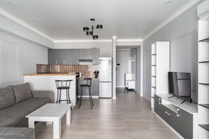 Living area - One Bedroom Apartment (Almaty)