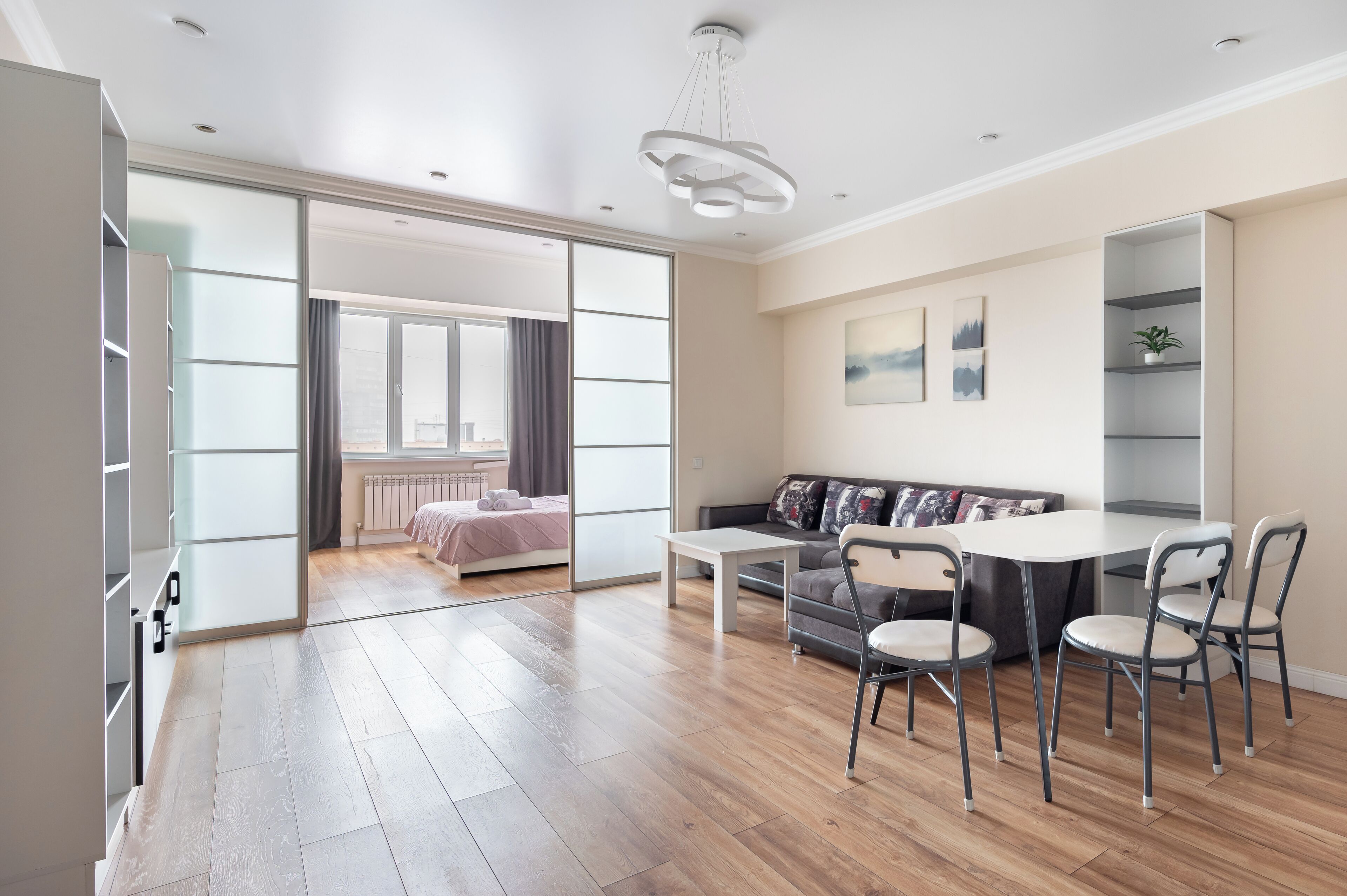 Familienapartment, Blick auf den Innenhof | Innenbereich