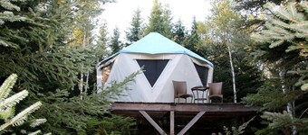Yurt Nestled in Nature on Community in Nova Scotia, Canada