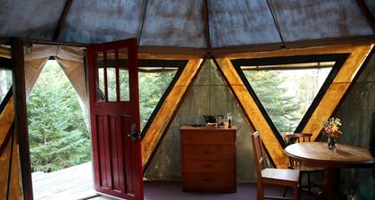 Yurt Nestled in Nature on Community in Nova Scotia, Canada