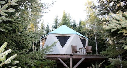 Yurt Nestled in Nature on Community in Nova Scotia, Canada