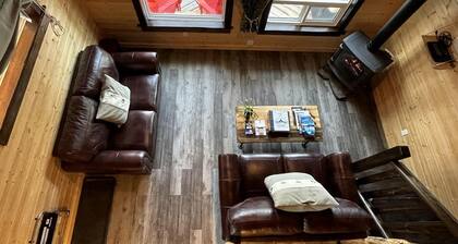 Luxury Cabin Rental for Two with BBQ and Fire Table in Nordegg, Alberta