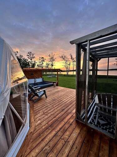 Luxury Domes Overlooking Beautiful Pomquet Beach in Nova Scotia