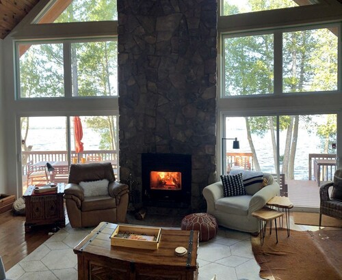 Private Island Getaway for Family and Group Glamping on Edge of Algonquin Park, Ontario