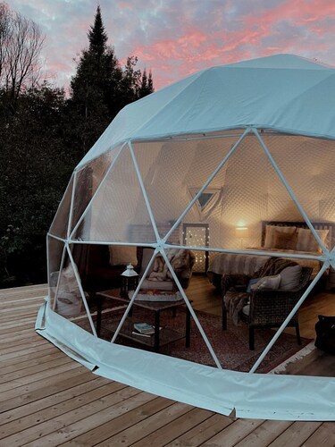 Canadian Glamping Escape in Pet-Friendly Beach Dome in Dunchurch, Ontario
