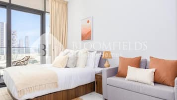 Apartment, Balkon, Stadtblick