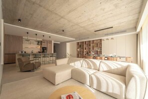 TV, caminetto, studio