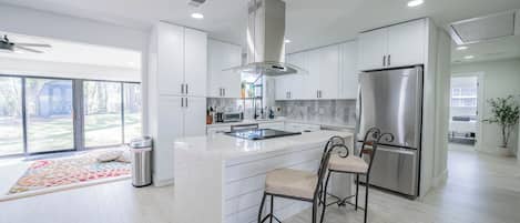 Microwave, oven, stovetop, dishwasher