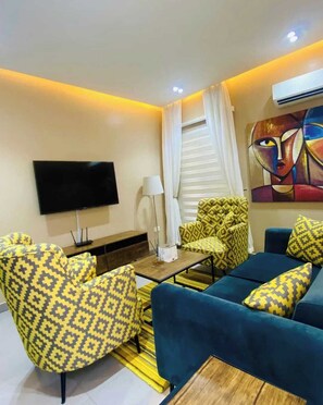 Economy Apartment, Balcony, City View | Living area - Red Box Apartment (Port Harcourt)