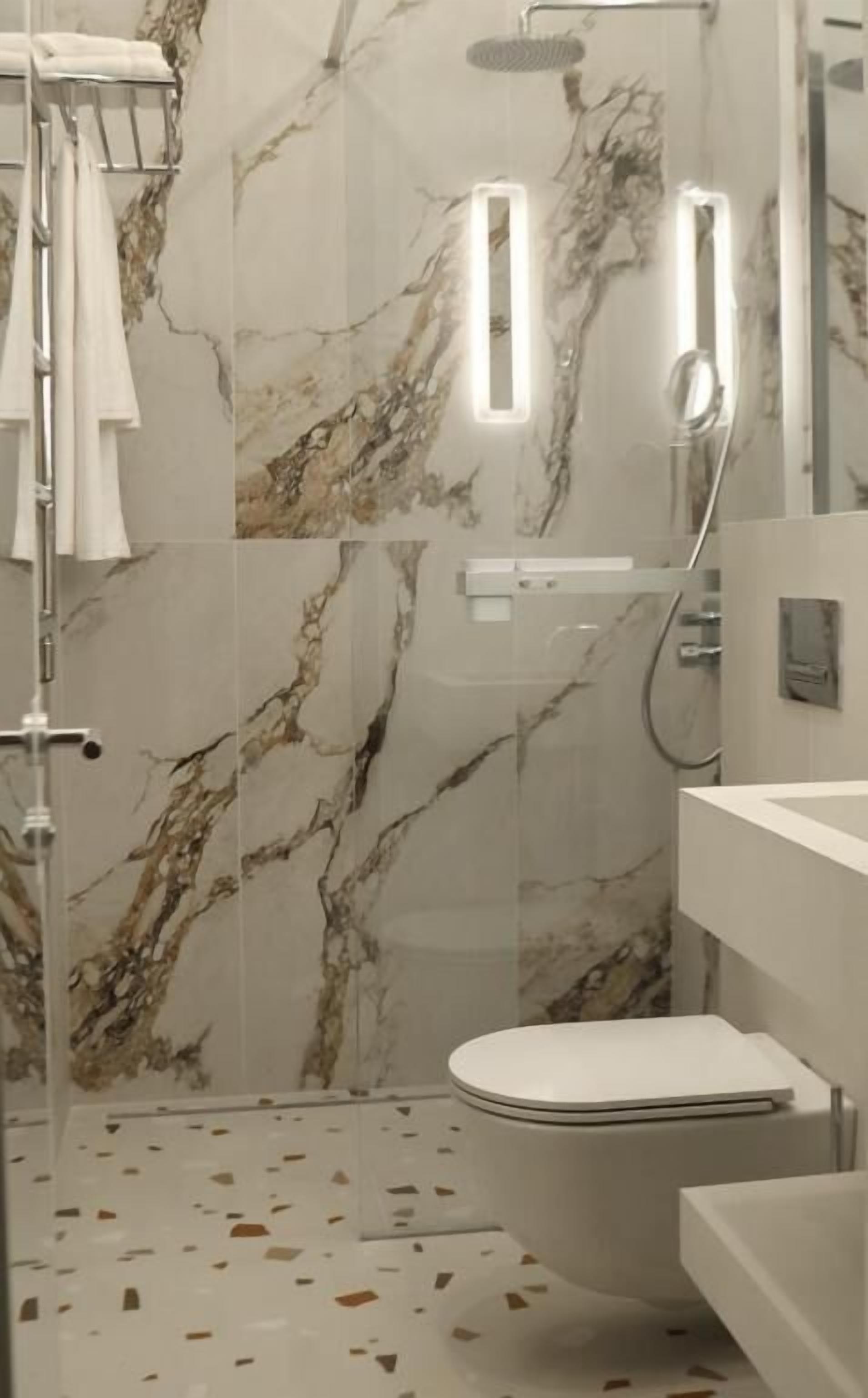 Een kluis op de kamer, een bureau, een laptopwerkplek