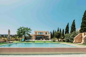 Outdoor pool - Mythica Luxury Villa (XWR5+W9F Notia Rodos, Greece)