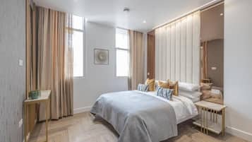Premium bedding, individually decorated, individually furnished, desk