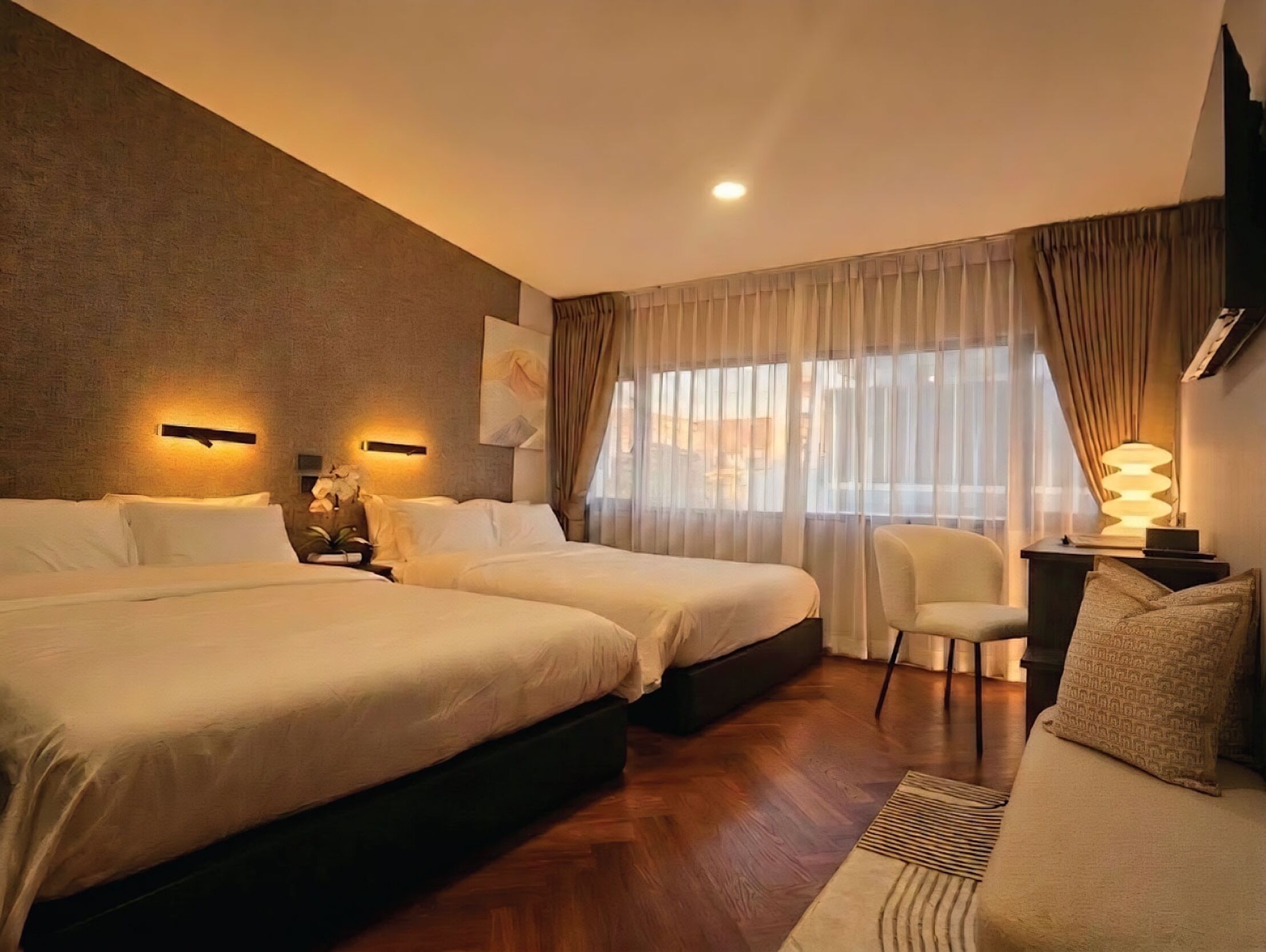 Executive Quadruple Room, 2 Queen Beds, Non Smoking, City View