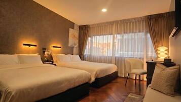 Executive-Vierbettzimmer, 2 Queen-Betten, Nichtraucher, Stadtblick
