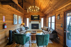 House (2 Bedrooms) | Interior - Hot Tub, Game Room & Projector: Blue Ridge Cabin! (Blue Ridge)