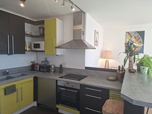 Microwave, oven, stovetop, dishwasher - Near Cannes, with air conditioning, private parking and balcony Pets welcome (Le Cannet)