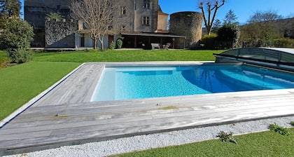 Gite de Charme 4* - Chateau de la hille with swimming pool