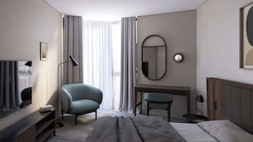 In-room safe, blackout curtains, soundproofing, iron/ironing board