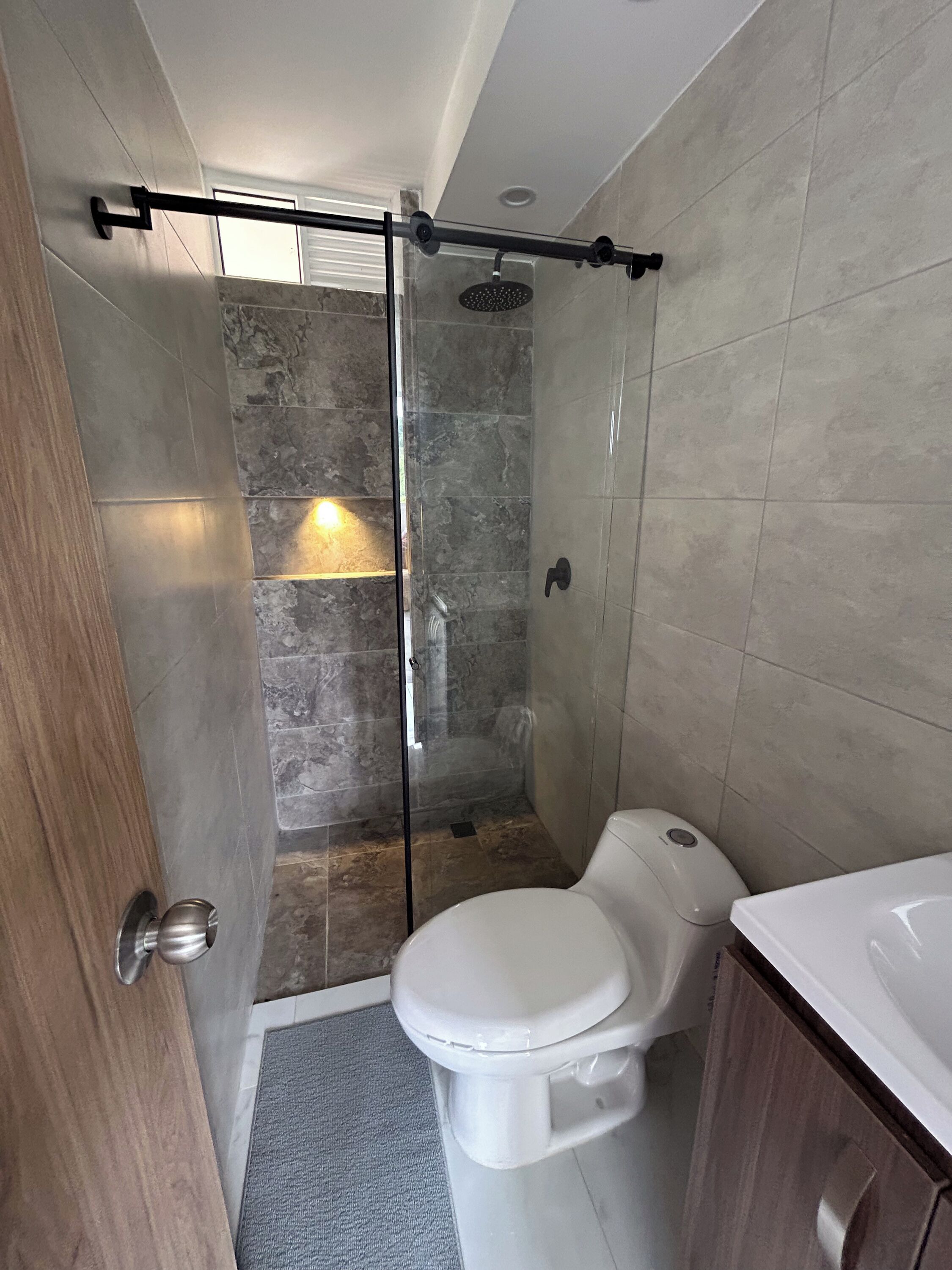 Jetted tub, towels, soap, toilet paper