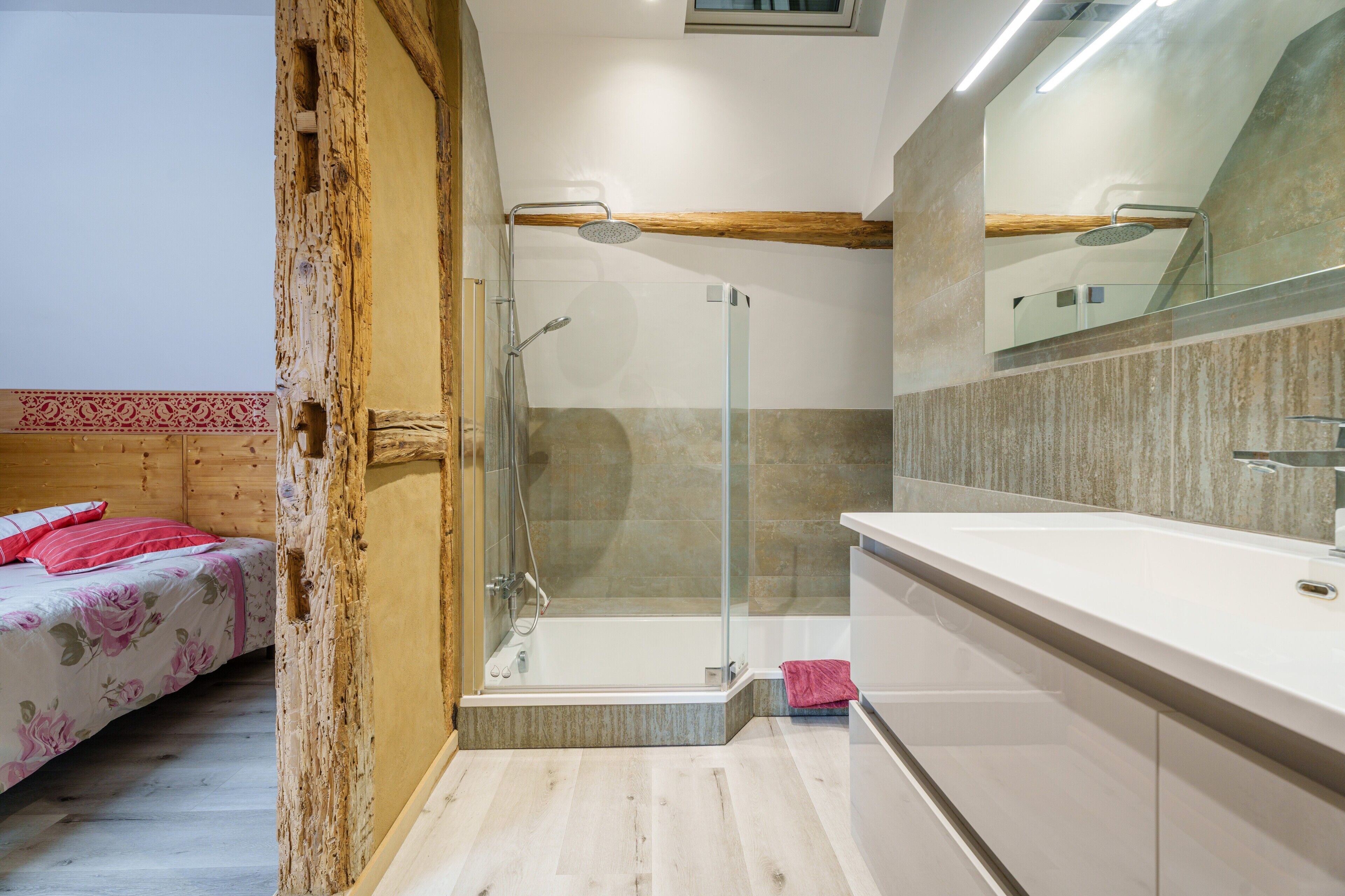 Shower, hair dryer