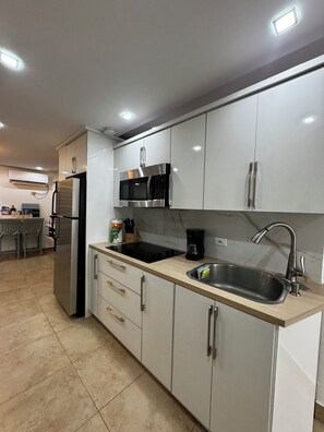 Fridge, microwave, oven, stovetop - Oceanfront Rincón Stay, Amazing Sunsets & Walking distance to many restaurants. (Rincon)